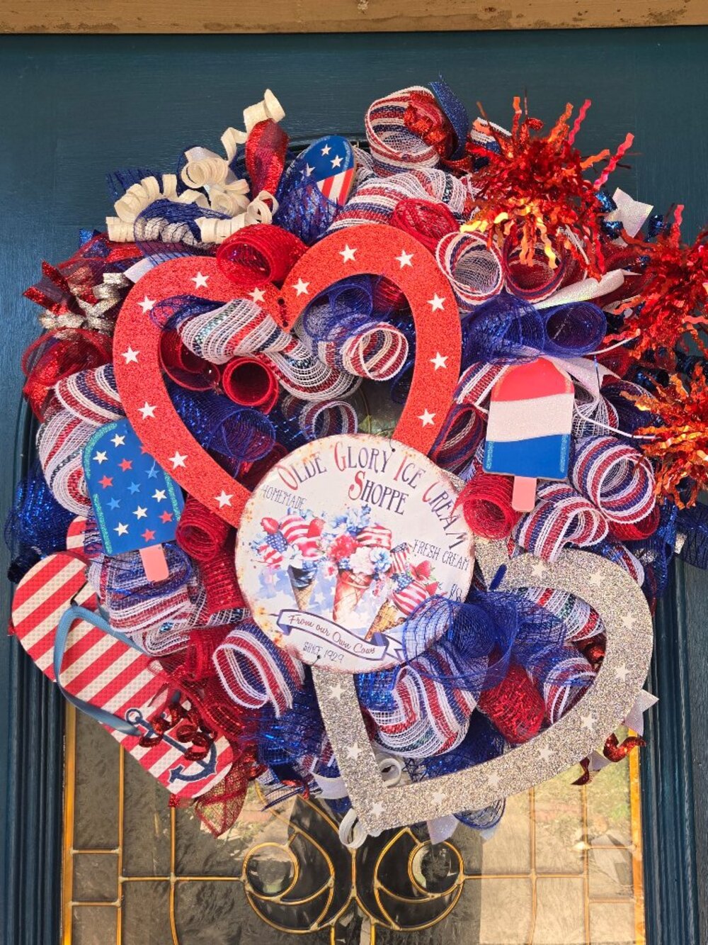 Summer Fun Wreath! Red, White & Blue